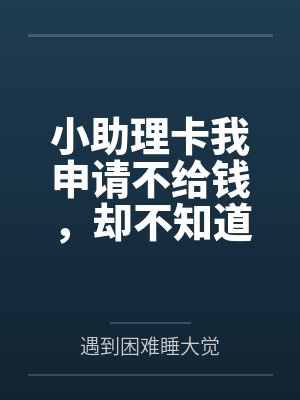 小助理卡我申请不给钱，却不知道死的是