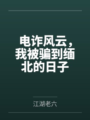 电诈风云，我被骗到缅北的日子