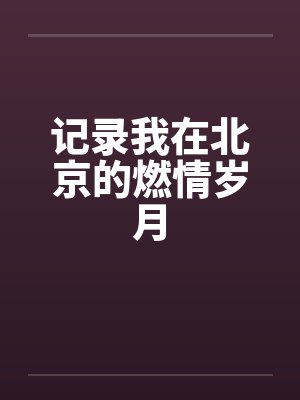 记录我在北京的燃情岁月by佚名