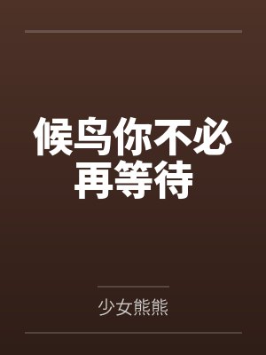 候鸟你不必再等待